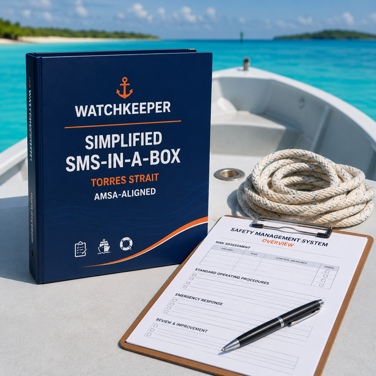 Watchkeeper Simplified SMS-in-a-Box — Torres Strait Commercial Vessel Pack